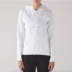 Lululemon womens Sz 10 white get ready jacket